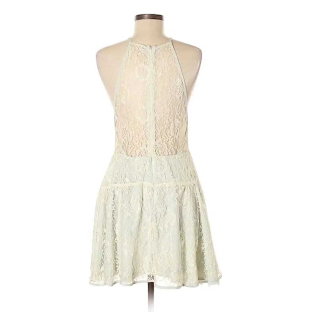 NWT Free People White Lace A-Line Mini Dress | Romantic Grunge Fairy Coquette 8 - Picture 8 of 13